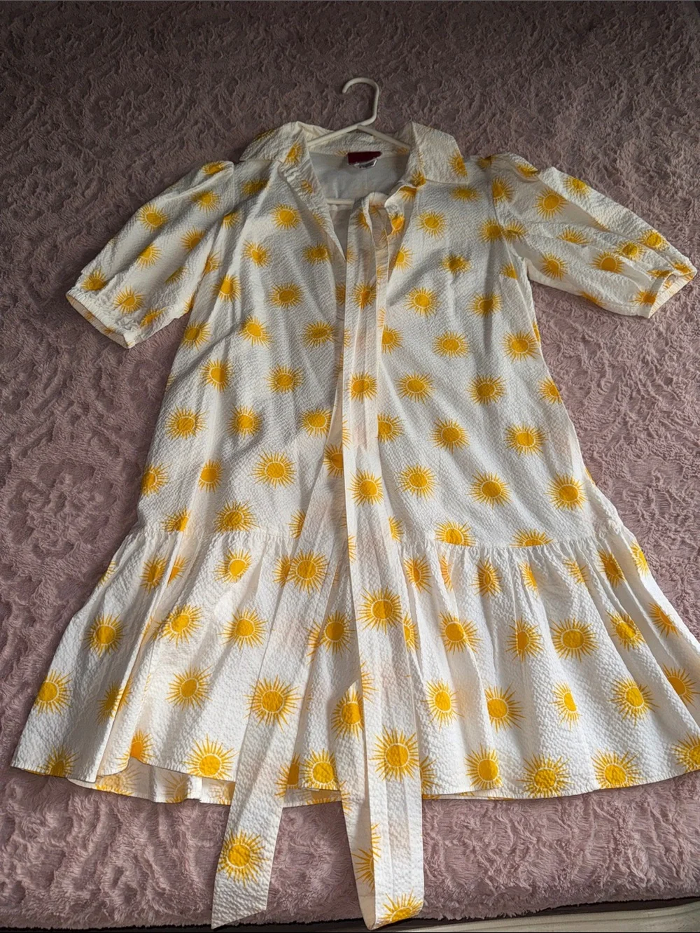 kate spade White Dress with Yellow Sun Motif